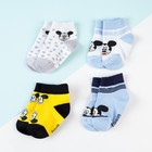 Набор носков Mickey, Микки Маус, 4 пары, 6-8 см - Фото 2