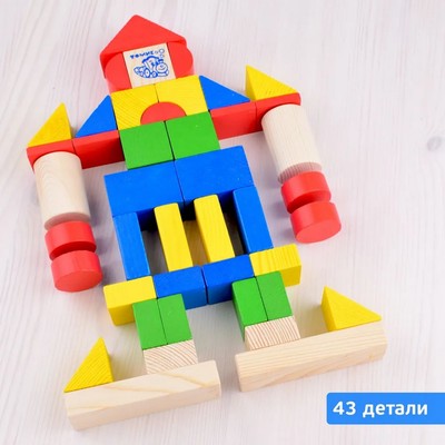 Конструктор «Цветной» 43 элемента