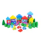 Конструктор деревянный «Цветной городок» большой, 41 деталь - Фото 5