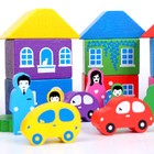 Конструктор деревянный «Цветной городок» большой, 41 деталь - Фото 6