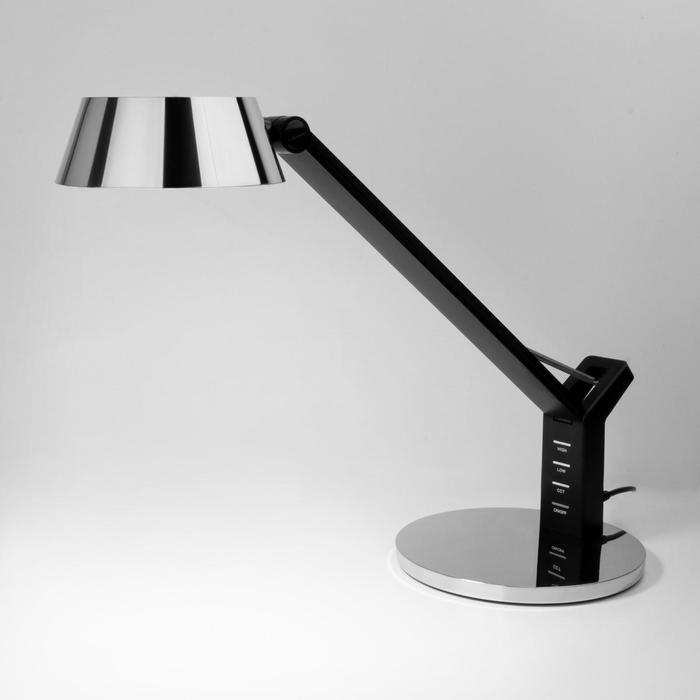 Настольная лампа Slink, 8Вт LED, 480лм, 3300-6500К, цвет чёрный, серебро - Фото 1