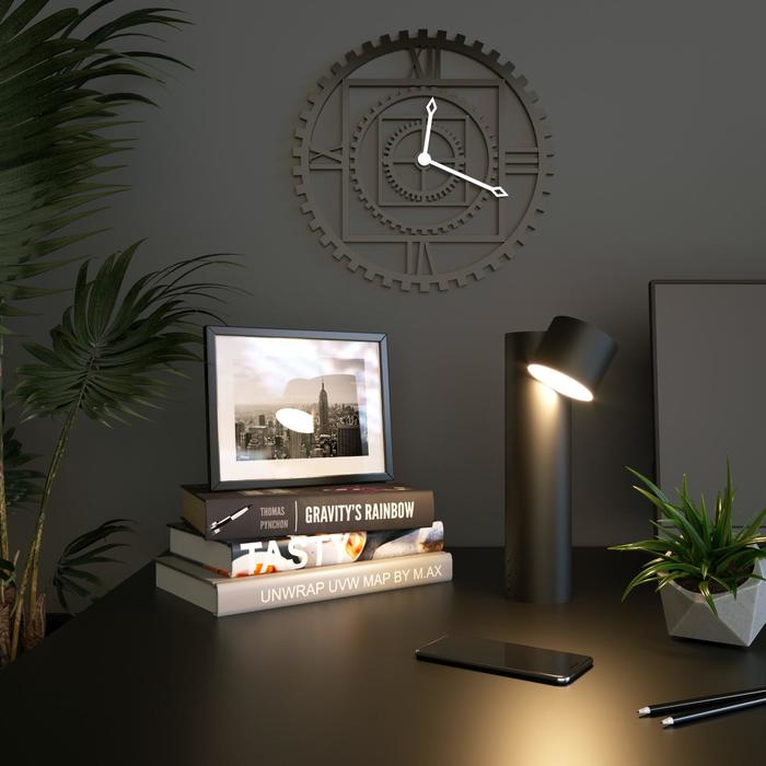 Настольная лампа Premier, 6Вт LED, 250лм, 3300-6500К, цвет чёрный - Фото 1
