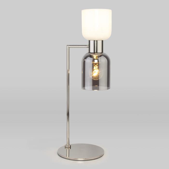 Настольная лампа Tandem, 2x60Вт E27, цвет никель - Фото 1