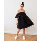 Платье с открытыми плечами MIST, размер 42, цвет чёрный - Фото 2