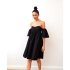 Платье с открытыми плечами MIST, размер 42, цвет чёрный - Фото 4