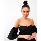 Платье с открытыми плечами MIST, размер 44, цвет чёрный - Фото 3