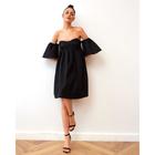 Платье с открытыми плечами MIST, размер 46, цвет чёрный - Фото 7