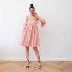 Платье с открытыми плечами MIST, размер 42, цвет розовый - фото 16227101