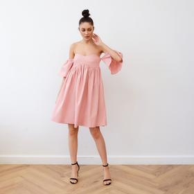 Платье с открытыми плечами MIST, размер 42, цвет розовый