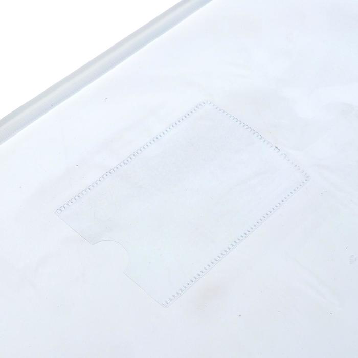 Папка-конверт на ZIP-молнии А4, 140 мкм, ErichKrause PVC Zip Pocket, прозрачная, до 100 листов, микс - фото 1911179762