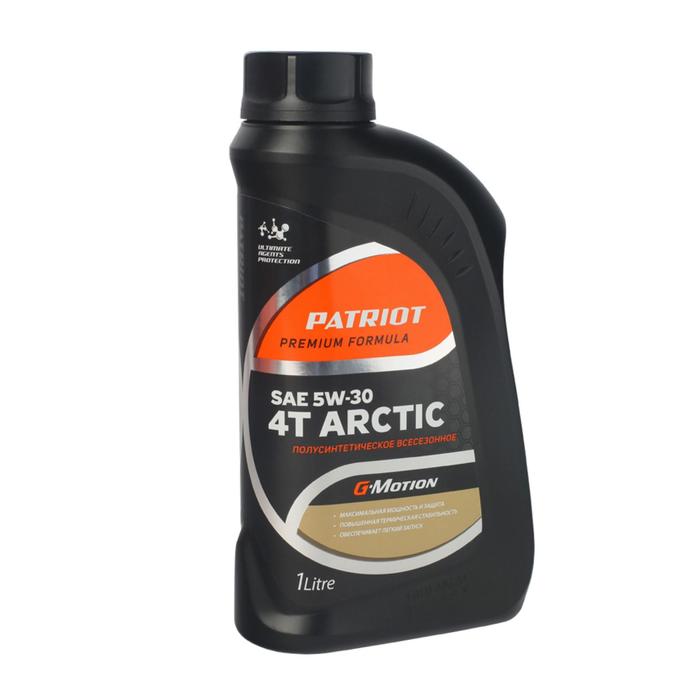 Масло полусинтетическое PATRIOT G-Motion 5W30 4Т ARCTIC, 1л, зимнее -35 °С - Фото 1