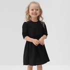 Платье для девочки MINAKU: Cotton collection, цвет чёрный, рост 104 см - фото 318515112