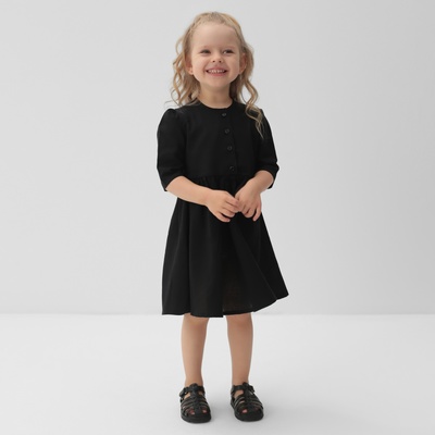 Платье для девочки MINAKU: Cotton collection, чёрное, рост 104 см