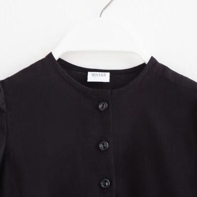 Платье для девочки MINAKU: Cotton collection, чёрное, рост 104 см