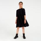 Платье для девочки MINAKU: Cotton collection, цвет чёрный, рост 152 см - фото 26430235