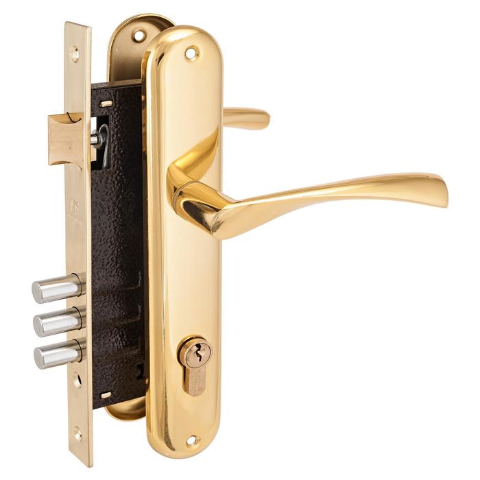 Замок врезной с ручками «АЛЛЮР» 0203 GP, латунь