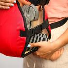 Рюкзак кенгуру «Сидим и лежим», цвет красный - фото 24409998