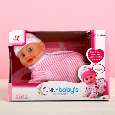 УЦЕНКА (помята упаковка) Интерактивный пупс «Кроха», ползает, танцует, звук, МИКС