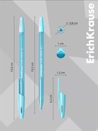 Ручка шариковая ErichKrause R=301 Spring Stick, узел 0.7 мм, синяя, МИКС - Фото 6