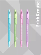 Ручка шариковая ErichKrause R=301 Spring Stick, узел 0.7 мм, синяя, МИКС - Фото 8