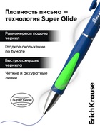 Ручка шариковая ErichKrause. Megapolis Concept, автоматическая, синий стержень, узел 0.7 мм, резиновый упор - Фото 3