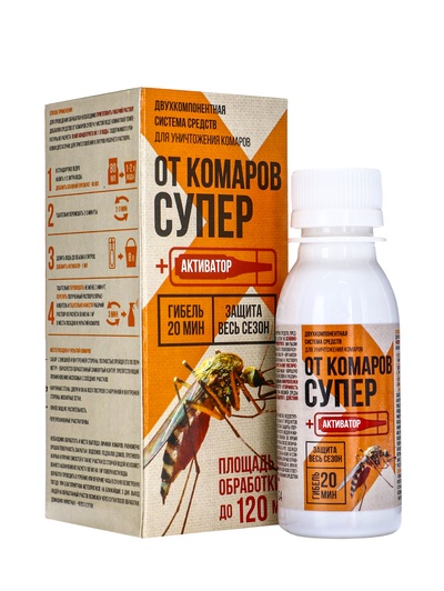 Средство от комаров «Супер», с активатором, в коробке, 80 мл, «Гарант»