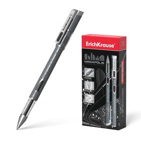 Ручка гелевая ErichKrause Megapolis Gel, чернила чёрные, узел 0.5 мм, длина линии письма 500 метров