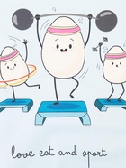 Кухонное полотенце пасхальное «Этель» Love eat and sport, 40×73 см, 100% хлопок, саржа 190 г/м² - Фото 5