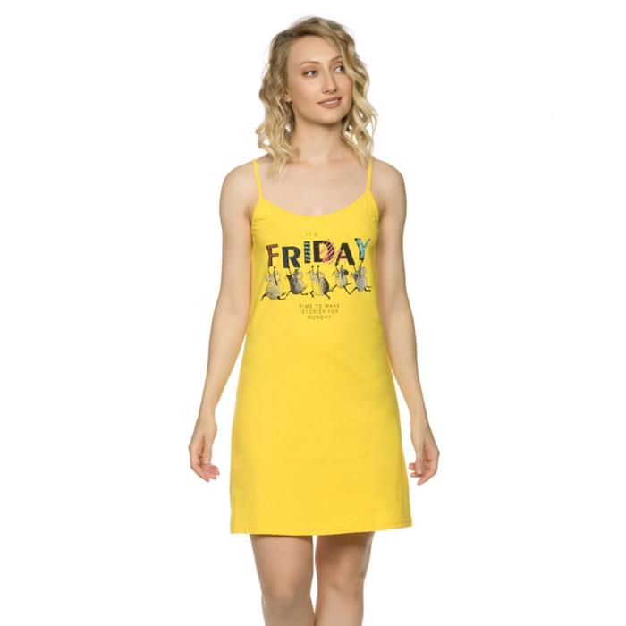 Платье женское, размер XL, цвет жёлтый - Фото 1