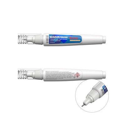 Ручка-корректор ErichKrause, 8 мл, с металлическим наконечником