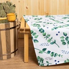 Простыня вафельная для бани Этель «Эвкалипт» 150×180±5 см, 100% хлопок, 160 г/м² - Фото 1