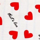 Простыня для бани «Сердечки» 150×180±5 см, 100% хлопок, вафельное полотно, 160 г/м² - Фото 5