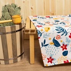 Простыня для бани «Цветочное поле» 150×180±5 см, 100% хлопок, вафельное полотно, 160 г/м² - Фото 1