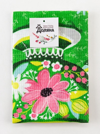 Полотенце Доляна «Душистый чай» 35×60 см, 100% хлопок, вафля 160 г/м²