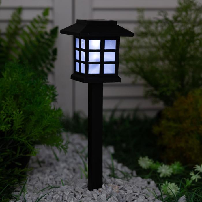 Садовый светильник Smartbuy на солнечной батарее, 8.5 × 38 × 8.5 см, свечение белое - Фото 1
