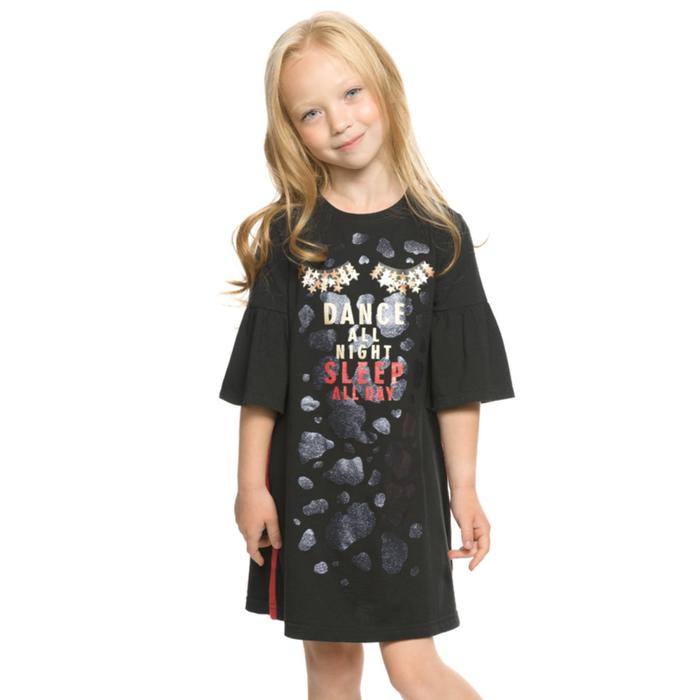 Платье для девочек, рост 104 см, цвет чёрный