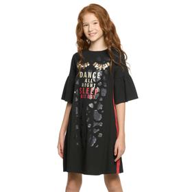 Платье для девочек, рост 116 см, цвет чёрный