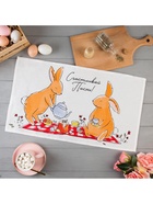 Полотенце вафельное Доляна «Пасхальные зайчики» 35×60 см,100% хлопок - Фото 3