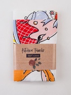 Набор кухонных полотенец Доляна «Пасхальные зайчики», 35×60 см - 2 шт., 100% хлопок, вафля 160 г/м² - Фото 10