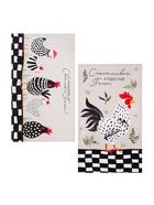 Набор кухонных полотенец «Доляна, С праздником Светлой Пасхи», 35×60 см - 2 шт., 100% хлопок, вафля 160 г/ - Фото 3