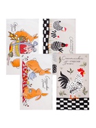 Набор кухонных полотенец Доляна «Пасхальные зайчики», 35×60 см - 4 шт., 100% хлопок, вафля 160 г/м² - Фото 4