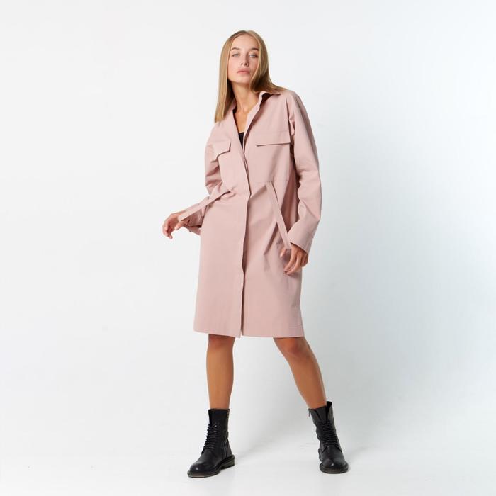 Платье женское с карманами MIST, р. 48-50, розовый - Фото 1