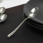 Ложка одноразовая, пластик, 12.5 см, чайная, серебристая - Фото 1