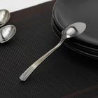 Ложка одноразовая, пластик, 12.5 см, чайная, серебристая - Фото 2