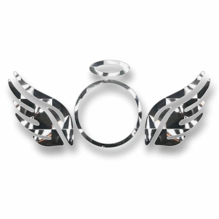 Декор логотипа "Ангел" Наклейка полимерная, 22,5х10 см - Фото 1