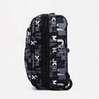 Чемодан малый, 20", отдел на молнии, с расширением, наружный карман, 2 колеса, цвет чёрный - Фото 2