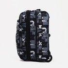 Чемодан малый, 20", отдел на молнии, с расширением, наружный карман, 2 колеса, цвет чёрный - Фото 3