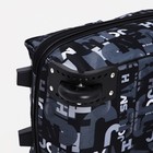 Чемодан малый, 20", отдел на молнии, с расширением, наружный карман, 2 колеса, цвет чёрный - Фото 6