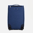 Чемодан малый, 20", отдел на молнии, наружный карман, 2 колеса, цвет голубой - Фото 3