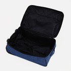 Чемодан малый, 20", отдел на молнии, наружный карман, 2 колеса, цвет голубой - Фото 6
